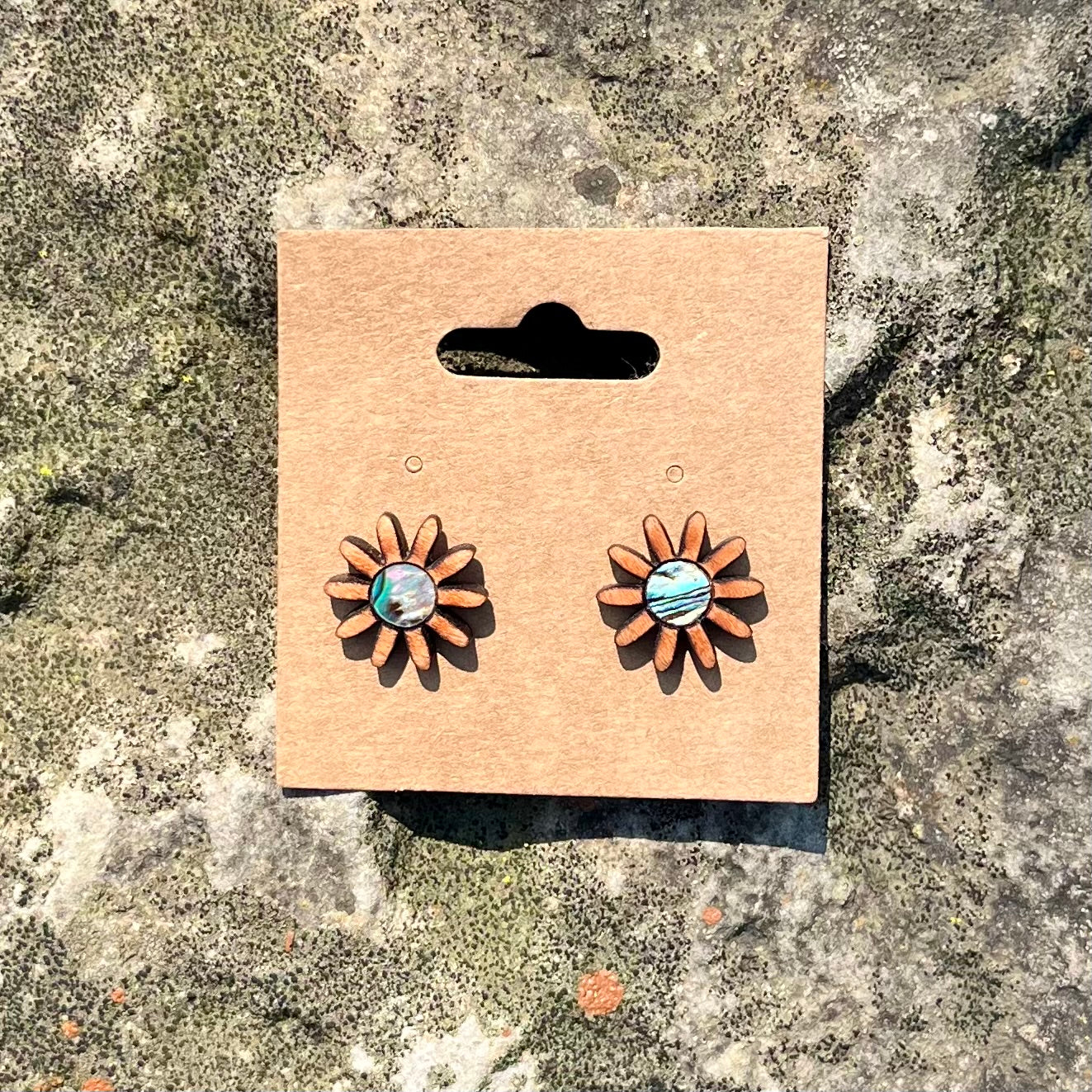 Daisy Studs in Cherry