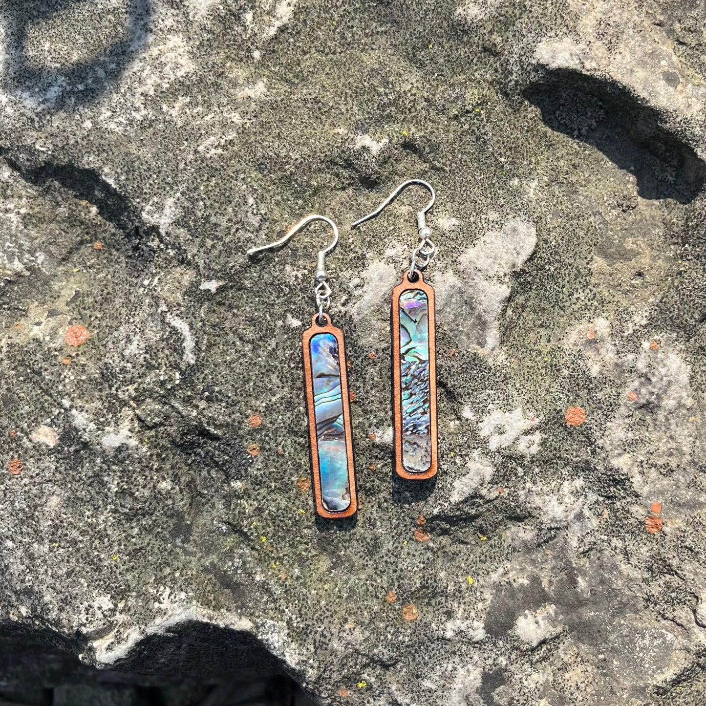 Little Rectangle Earrings in Cherry