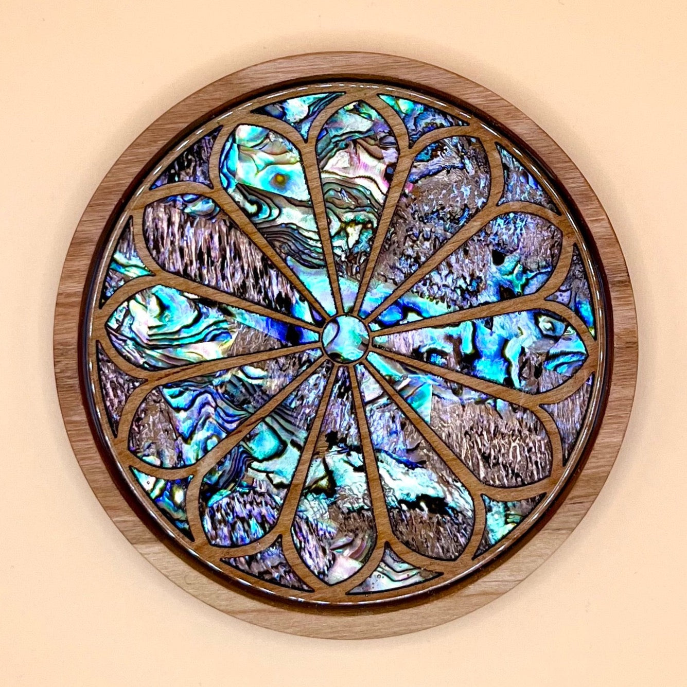 Crux Calix Original Rosette Coaster in Cherry