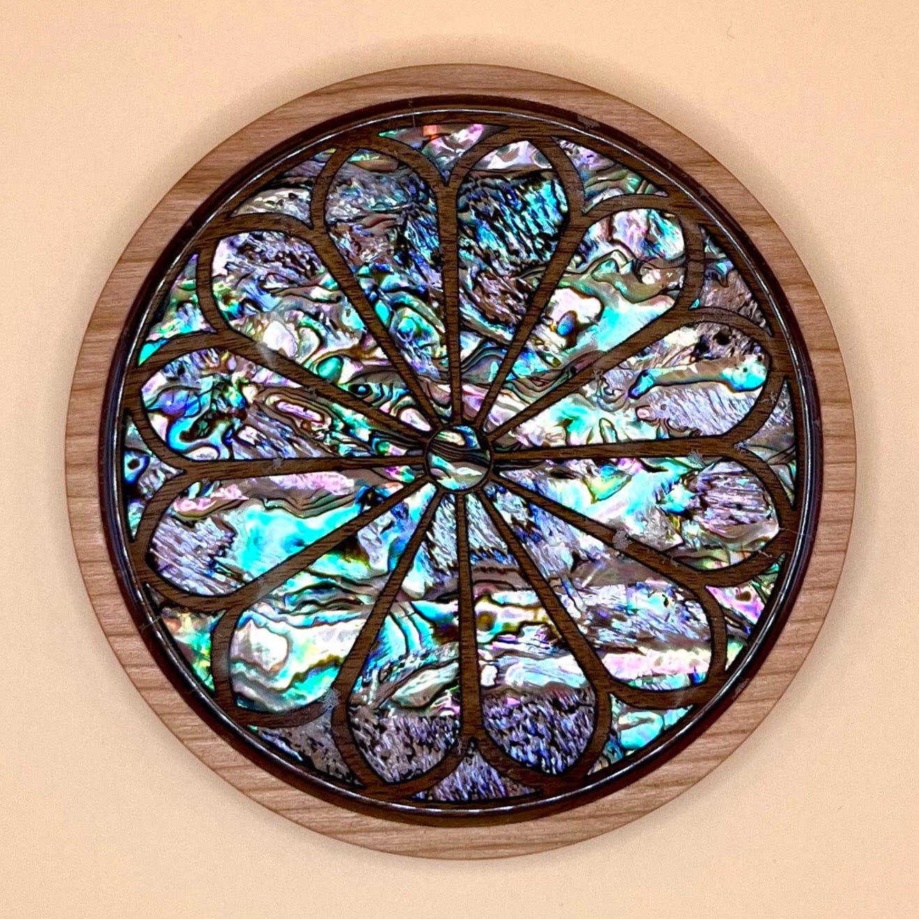 Crux Calix Original Rosette Coaster in Walnut & Cherry