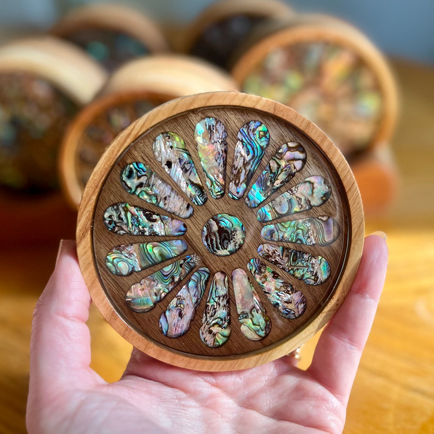 Our Lady of The Rosary Dayton Ohio Coaster in Cherry & Walnut Wood