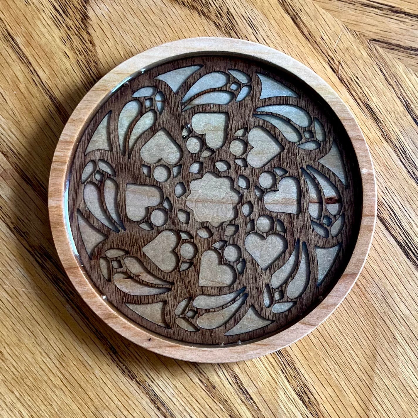 Duomo di Milano Rose Window Wood Coaster