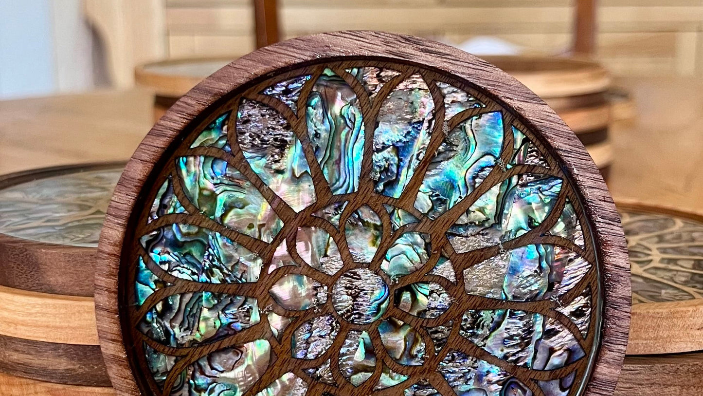 Santa Maria Gloriosa dei Frari Wood & Abalone Shell Coaster