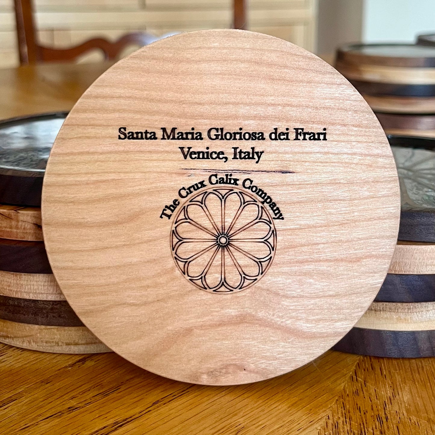 Santa Maria Gloriosa dei Frari Wood & Abalone Shell Coaster