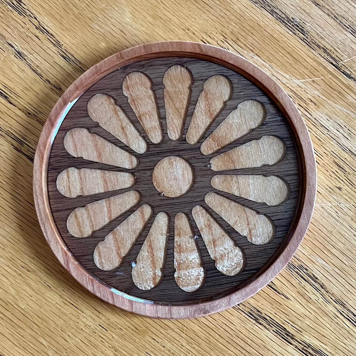 Our Lady of the Rosary Dayton Ohio Wood Coaster
