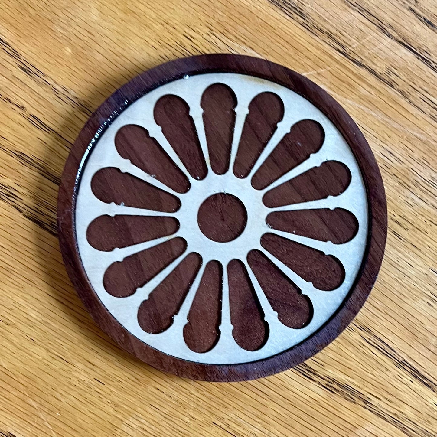 Our Lady of the Rosary Dayton Ohio Wood Coaster