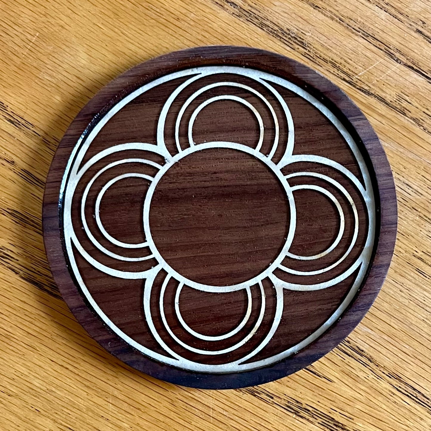 Chapel of the Immaculate Conception Dayton Ohio Rose Window Wood Coaster