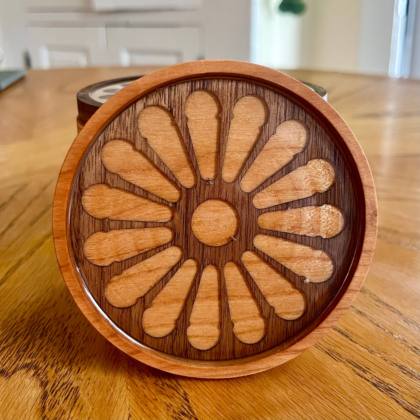 Our Lady of the Rosary Dayton Ohio Wood Coaster