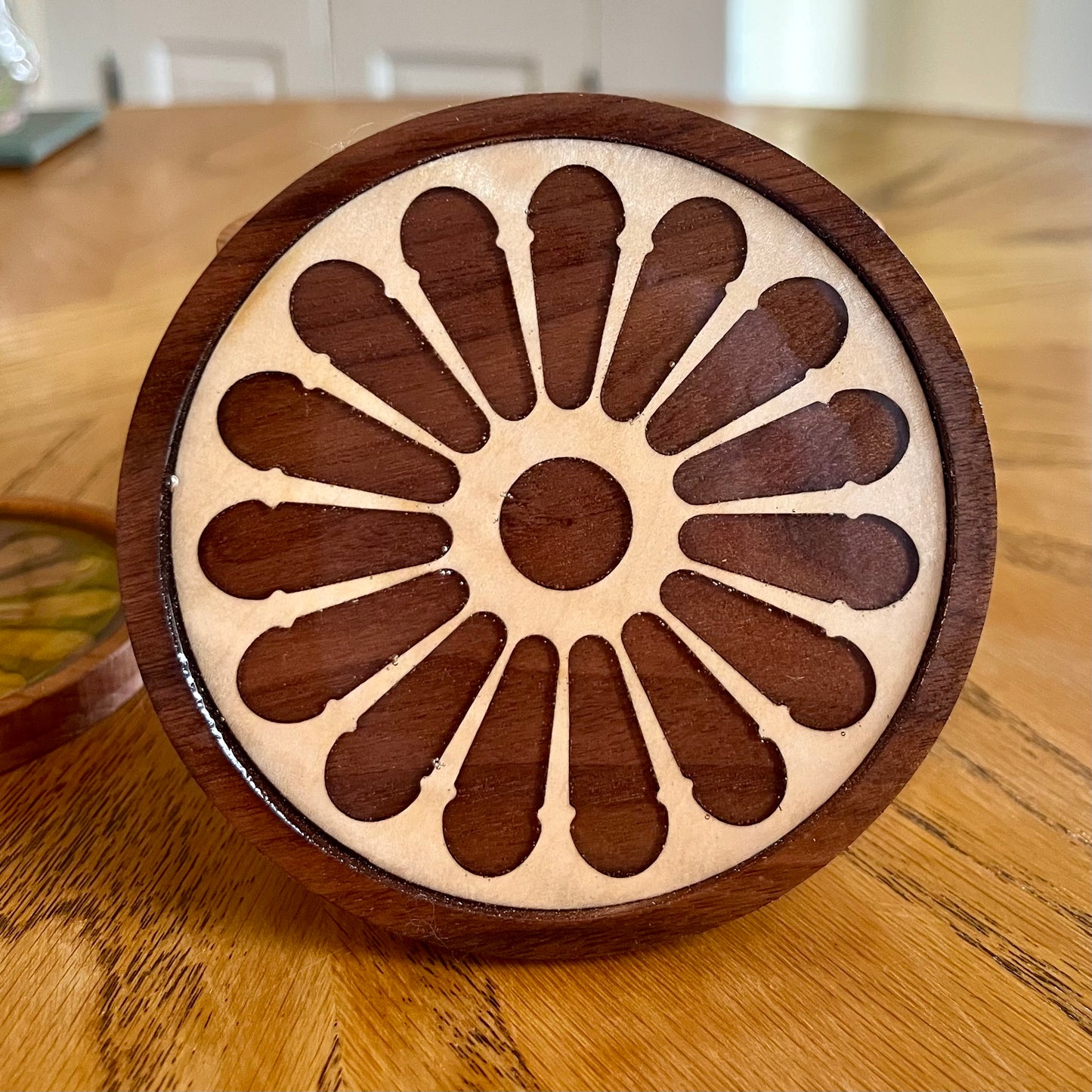 Our Lady of the Rosary Dayton Ohio Wood Coaster