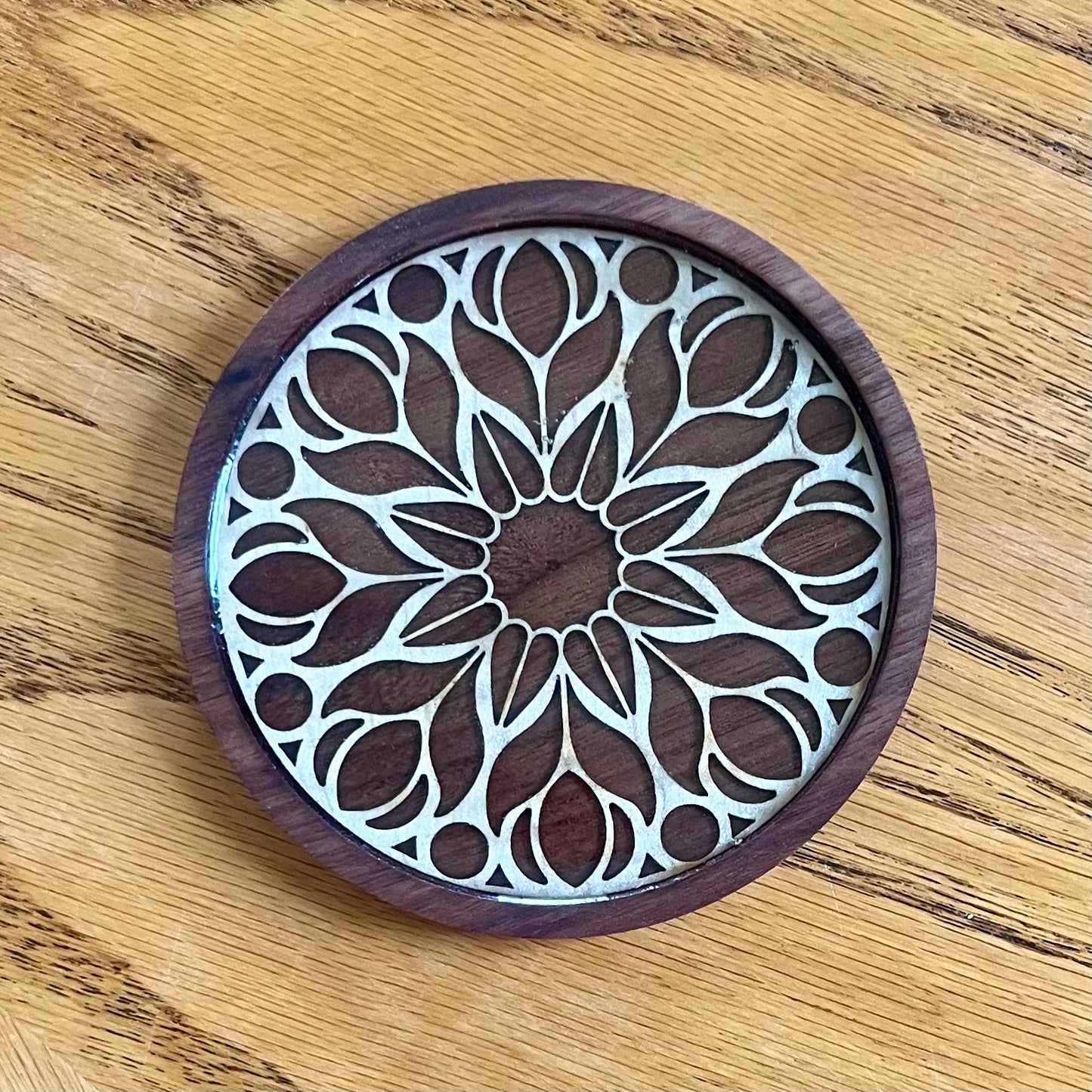 St. Philip Neri Church Chicago Rose Window Wood Coaster