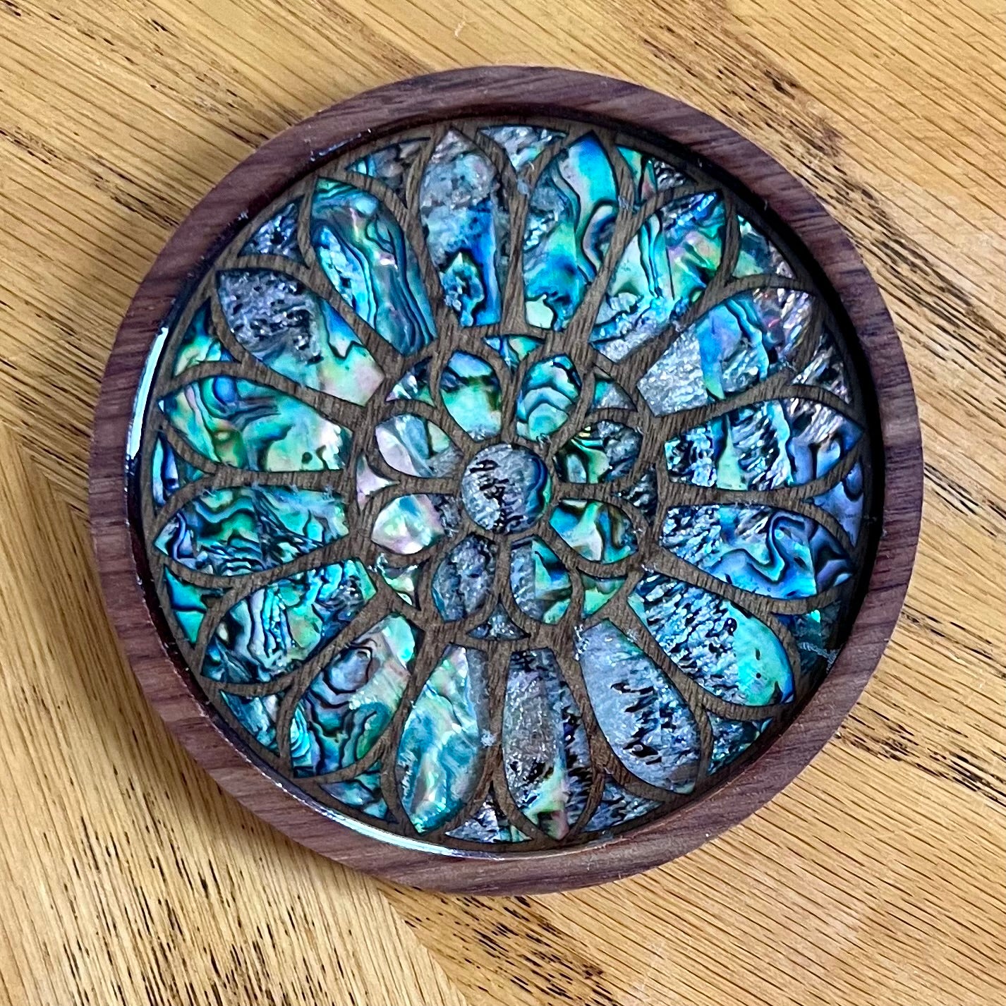 Santa Maria Gloriosa dei Frari Wood & Abalone Shell Coaster