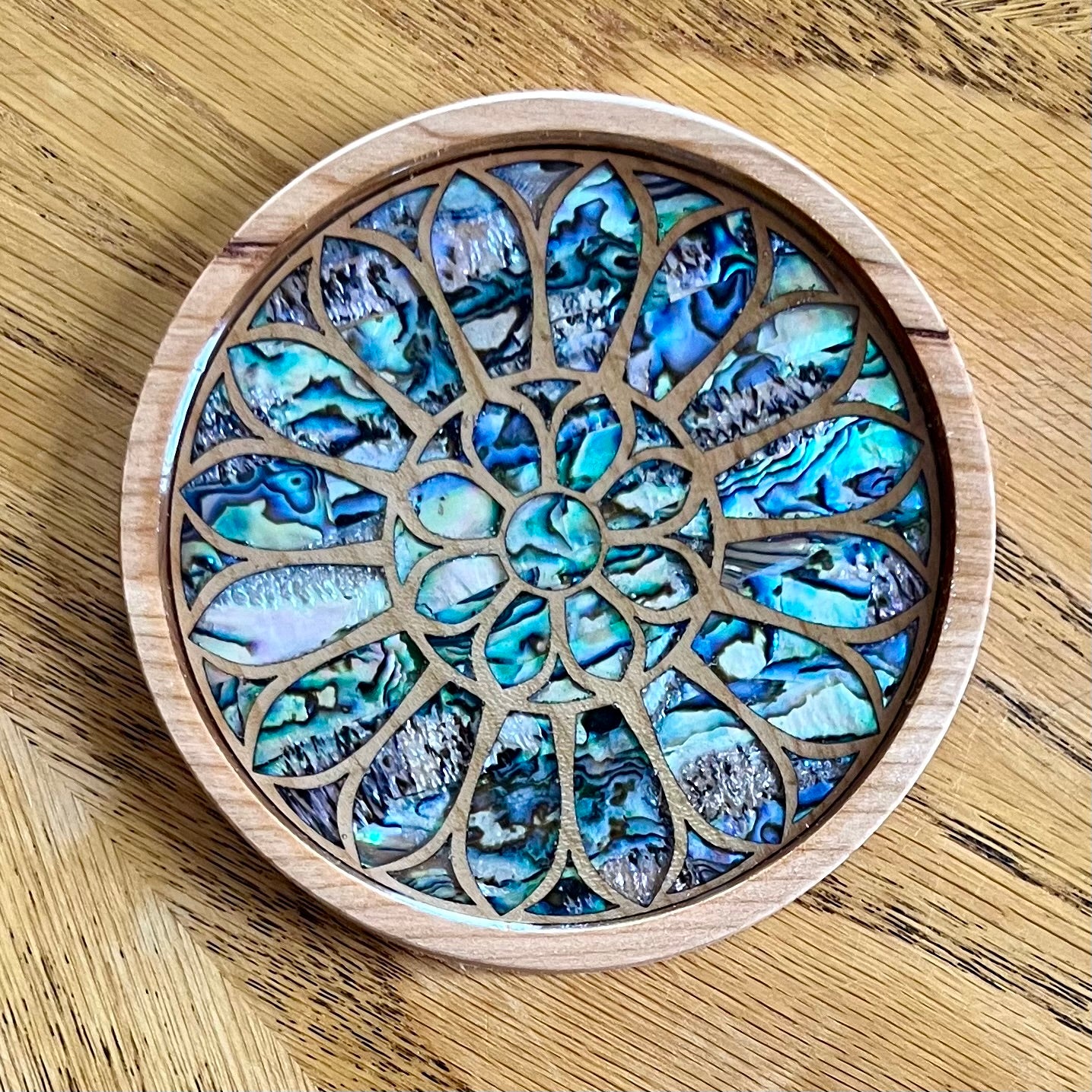 Santa Maria Gloriosa dei Frari Wood & Abalone Shell Coaster
