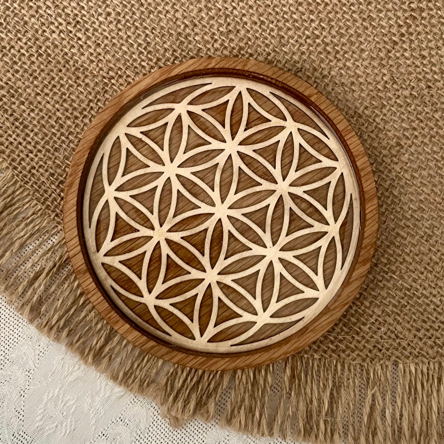 Sacred Geometry Wooden Coaster