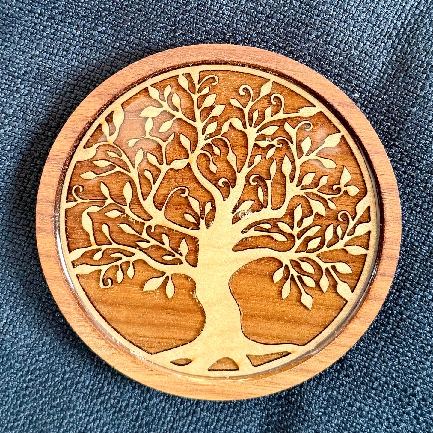 SALE - Tree of Life Coaster in Walnut and Maple