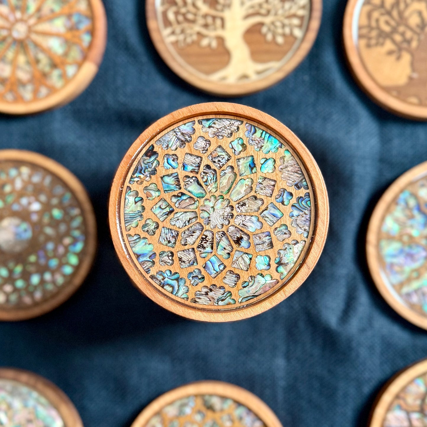 SALE - Chartres Cathedral Coaster in Cherry