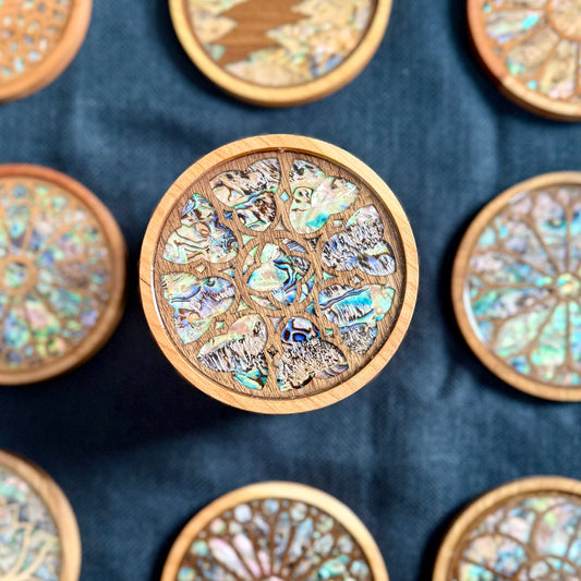 SALE - Glasgow Cathedral Coaster in Cherry & Walnut