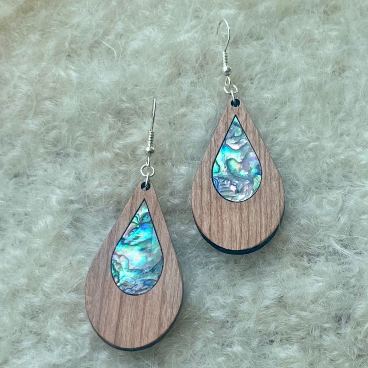 Teardrop Earrings in Cherry