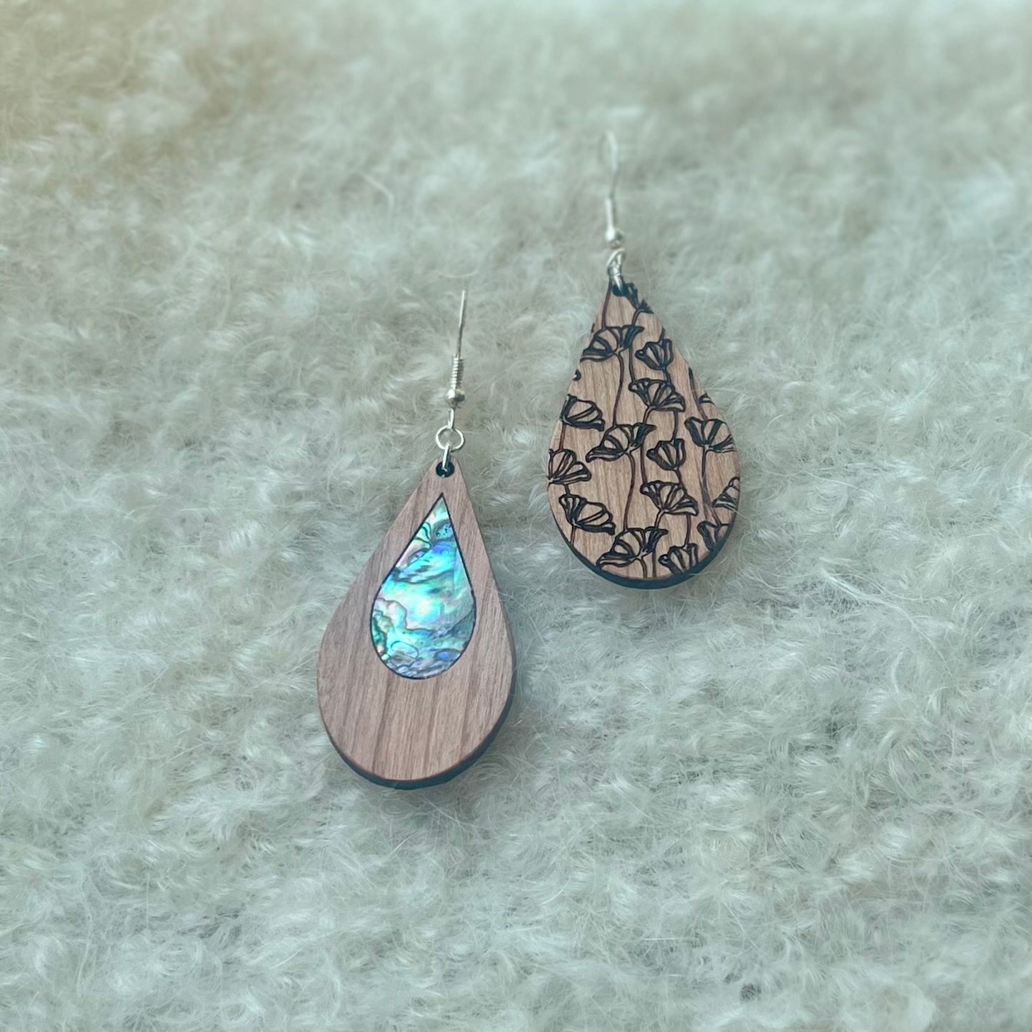 Teardrop Earrings in Cherry