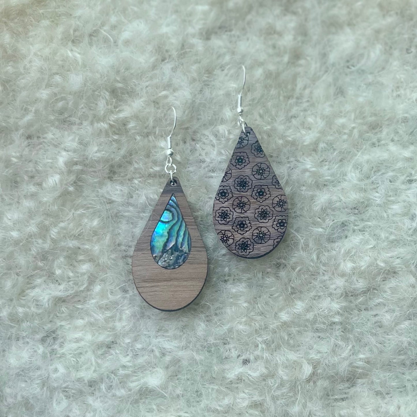 Teardrop Earrings in Walnut