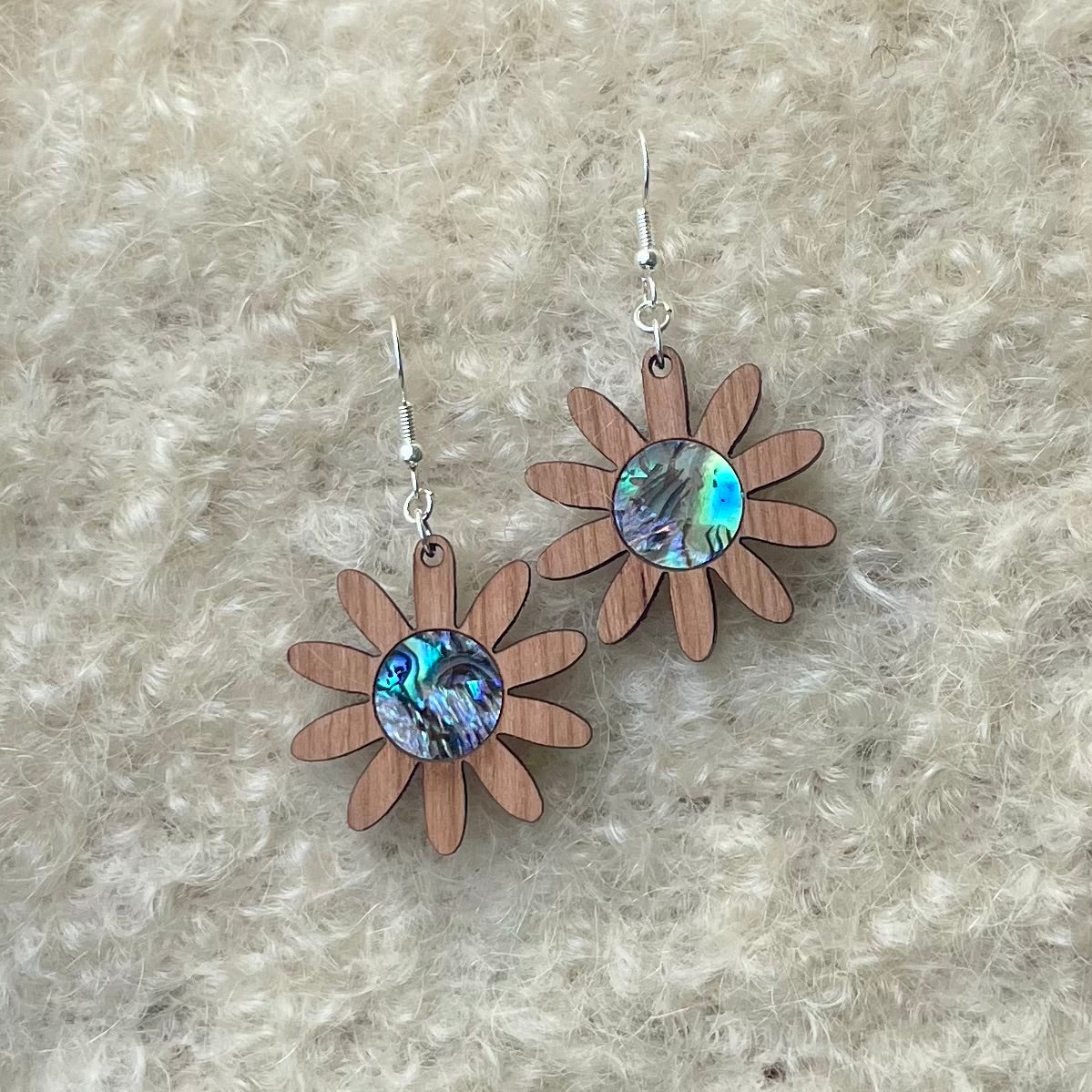 Daisy Earrings in Cherry