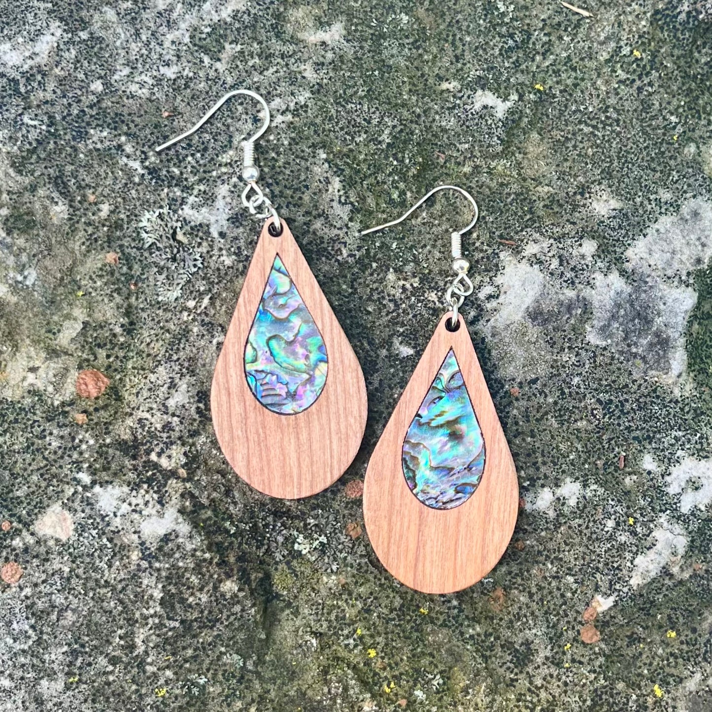 Teardrop Earrings in Cherry