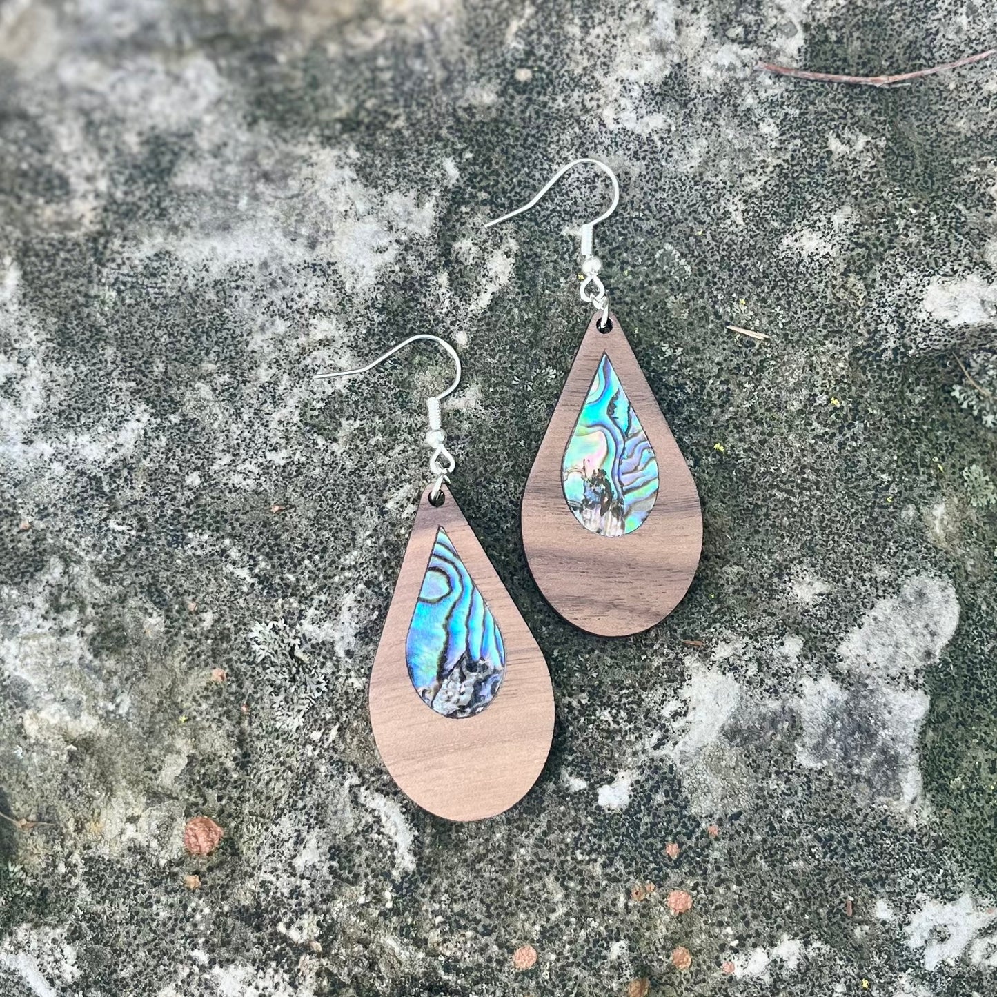 Teardrop Earrings in Walnut