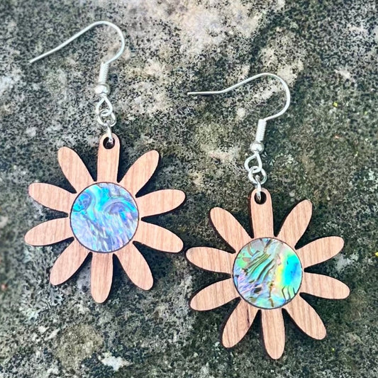 Daisy Earrings in Cherry