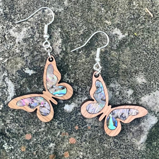 Little Butterfly Earrings in Cherry