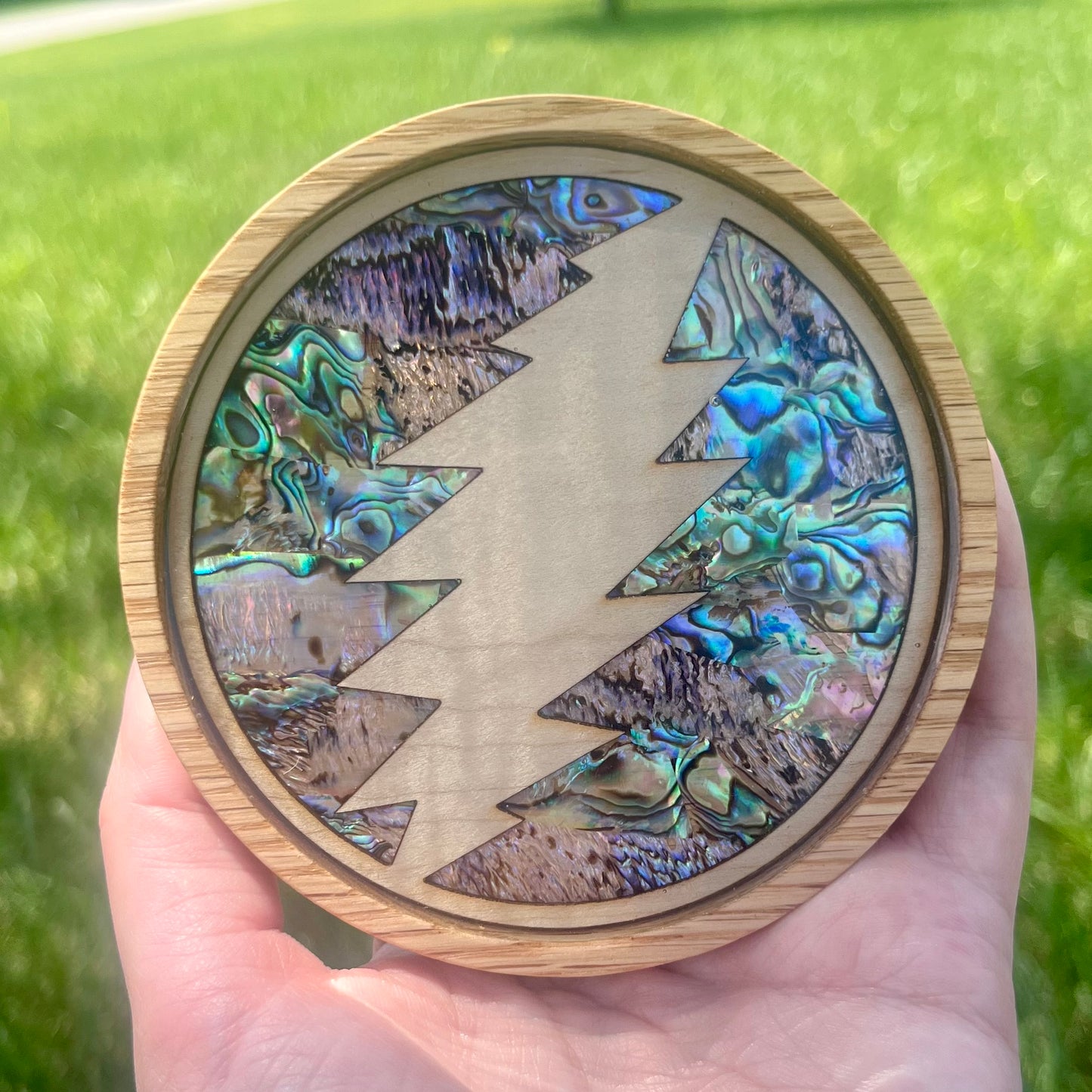 Grateful Dead Bolt Coaster in Oak & Maple