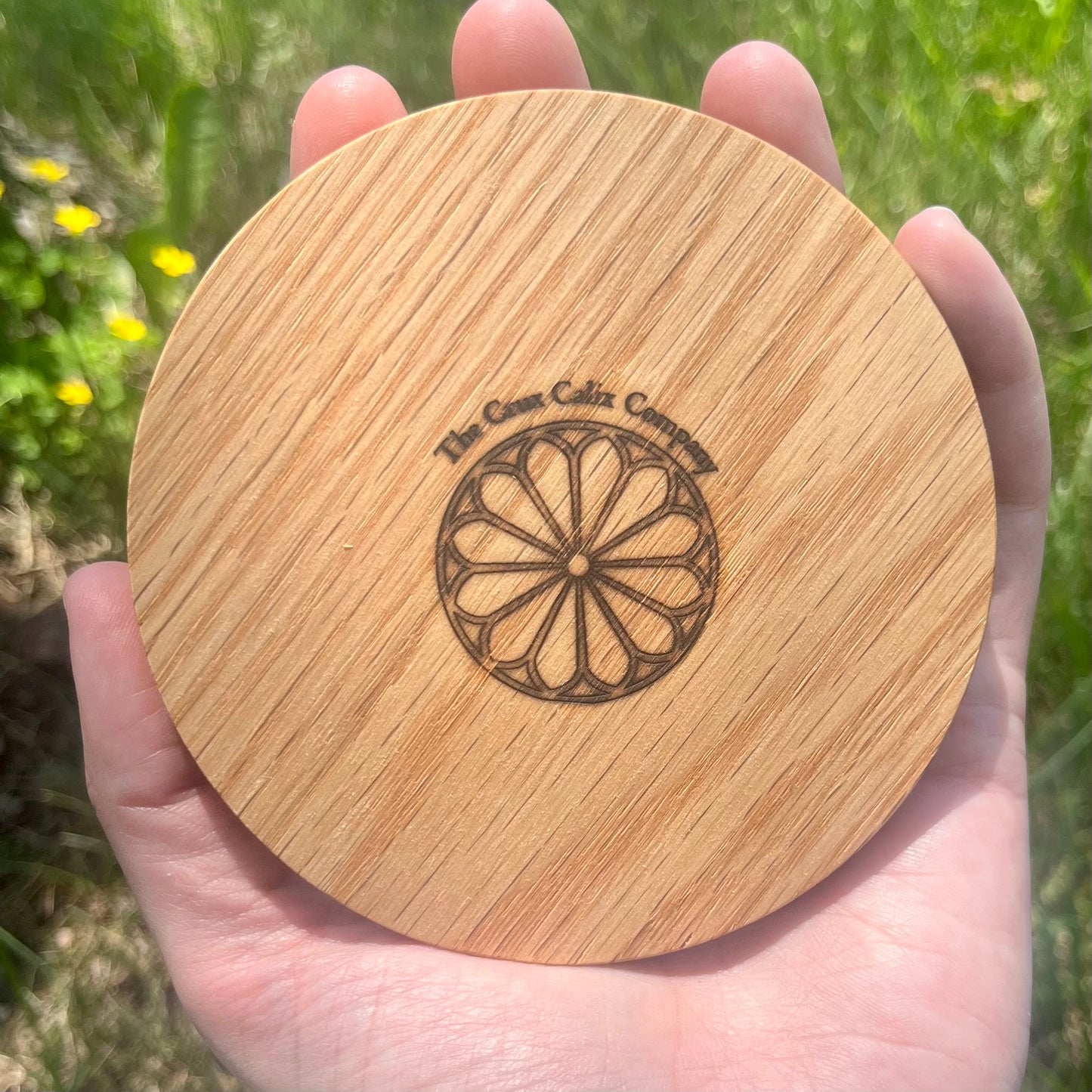 Grateful Dead Stealie Coaster in Oak, Maple & Walnut