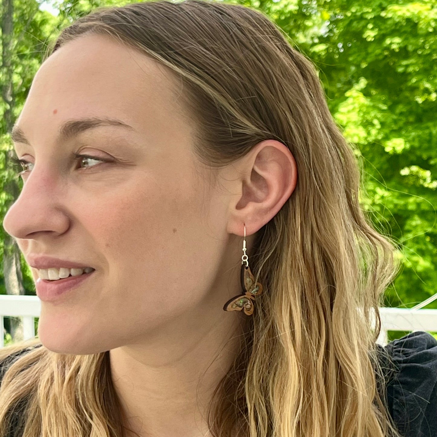 Little Butterfly Earrings in Cherry