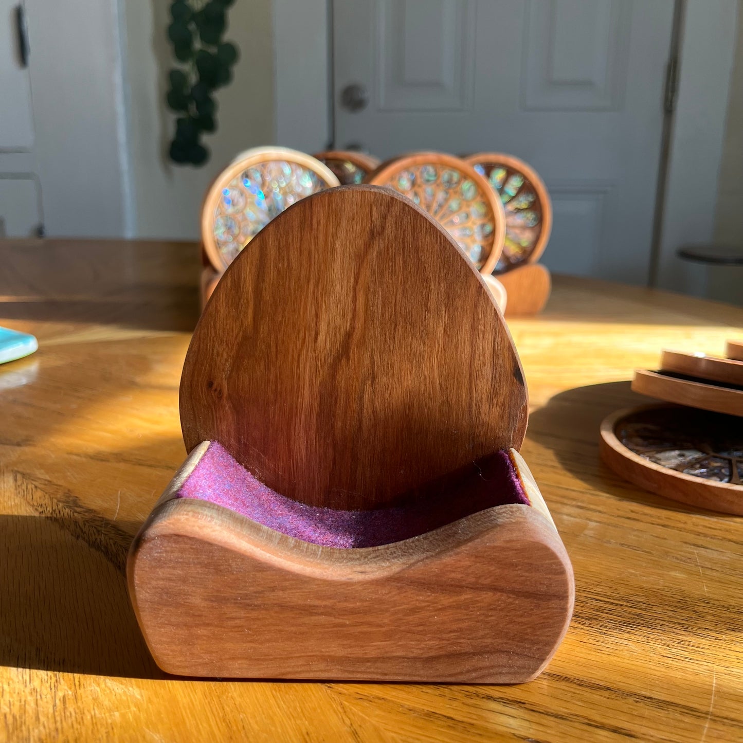 Coaster holder made with Ohio wood